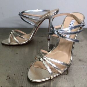 Silver and Gold Oscar de la Renta Heels Size 7.5 Super Elegant